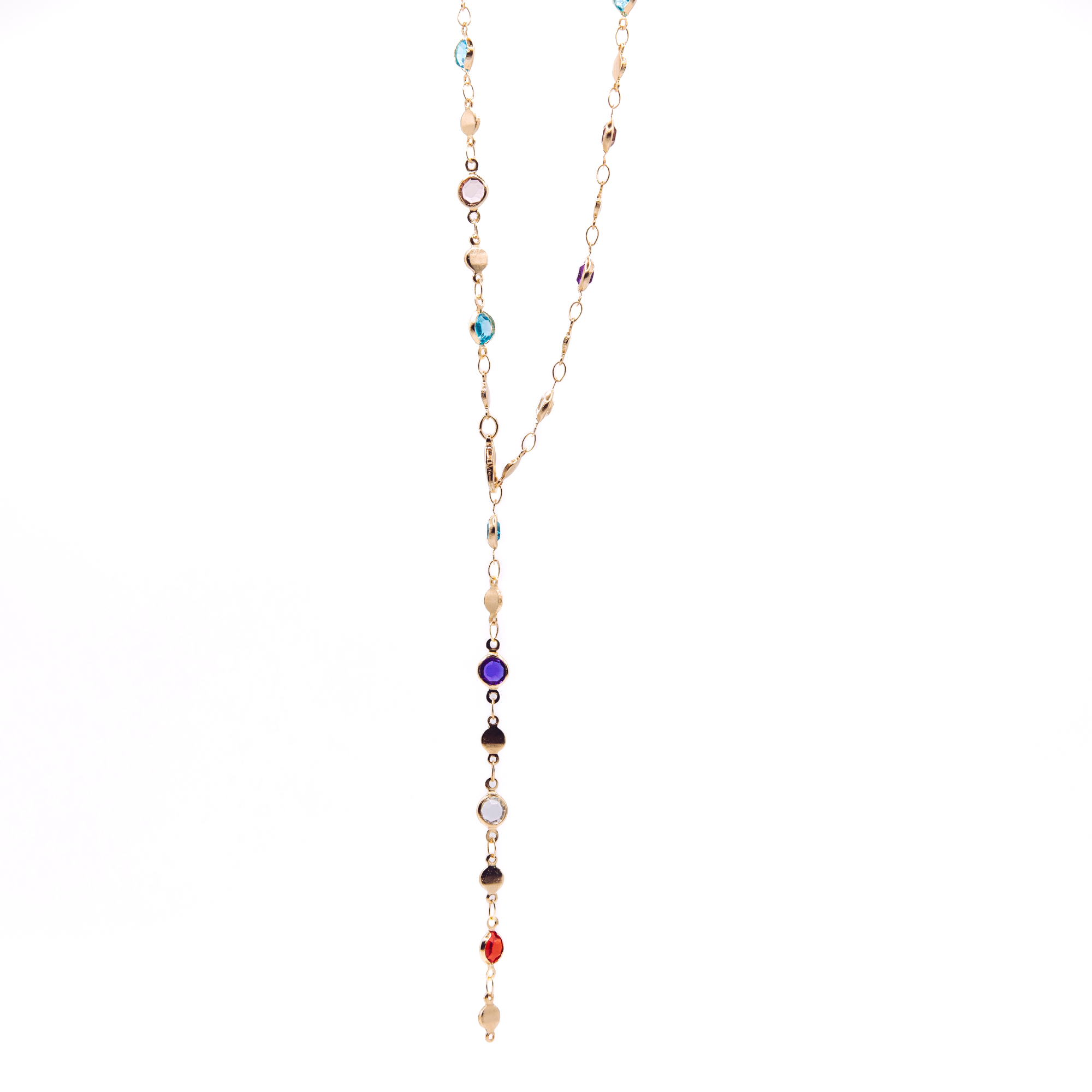 Luminary stack gold Y-chain drop — pre-set statement necklace by STXCKD