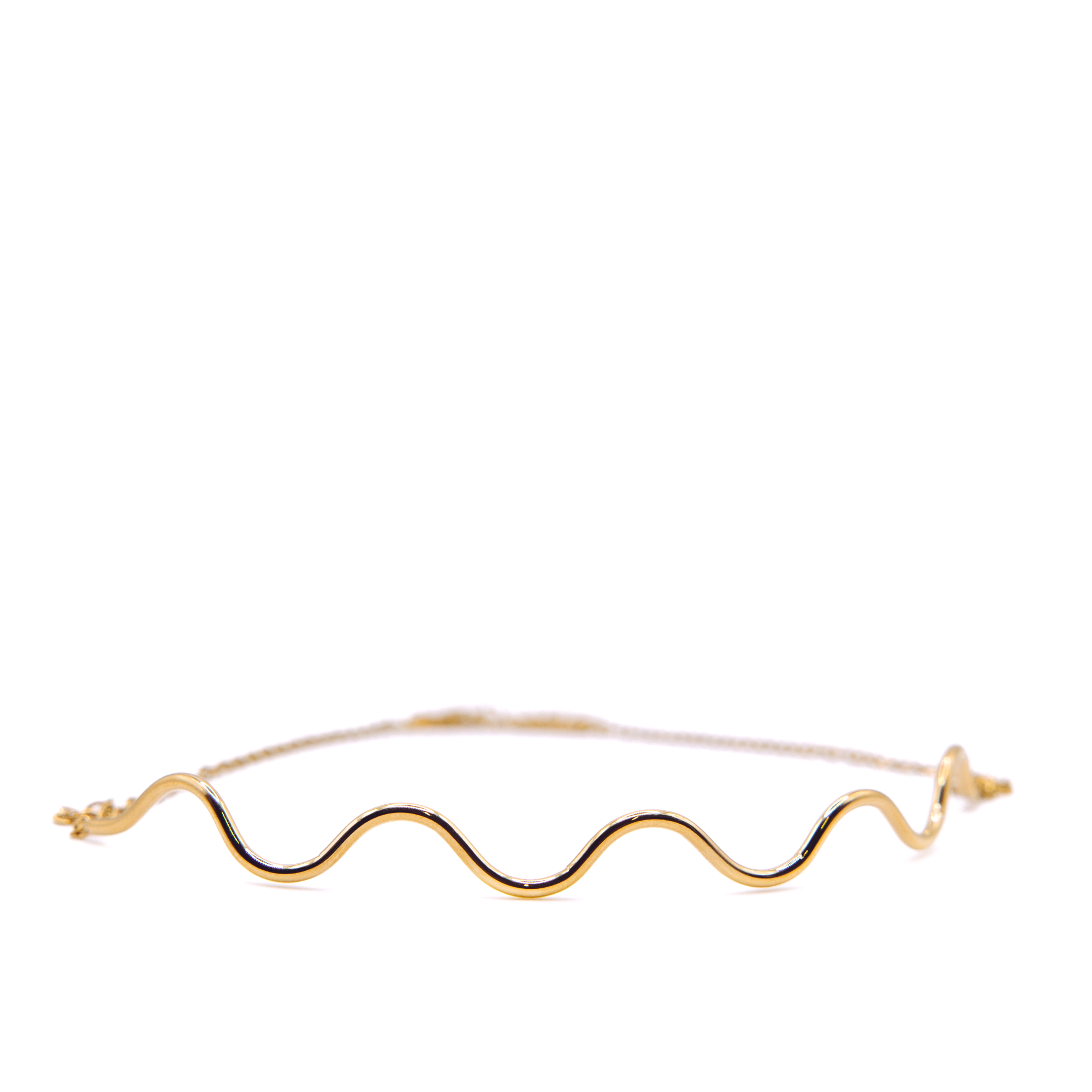 Muse stack gold wavy bar chain — pre-set layered necklace by STXCKD
